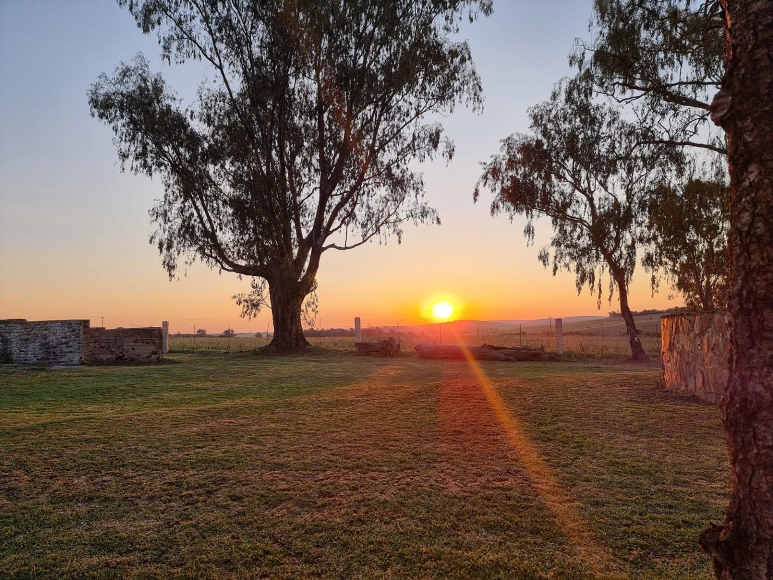The Crooked Roof Campsite sunrise over the campsite 1536x1152