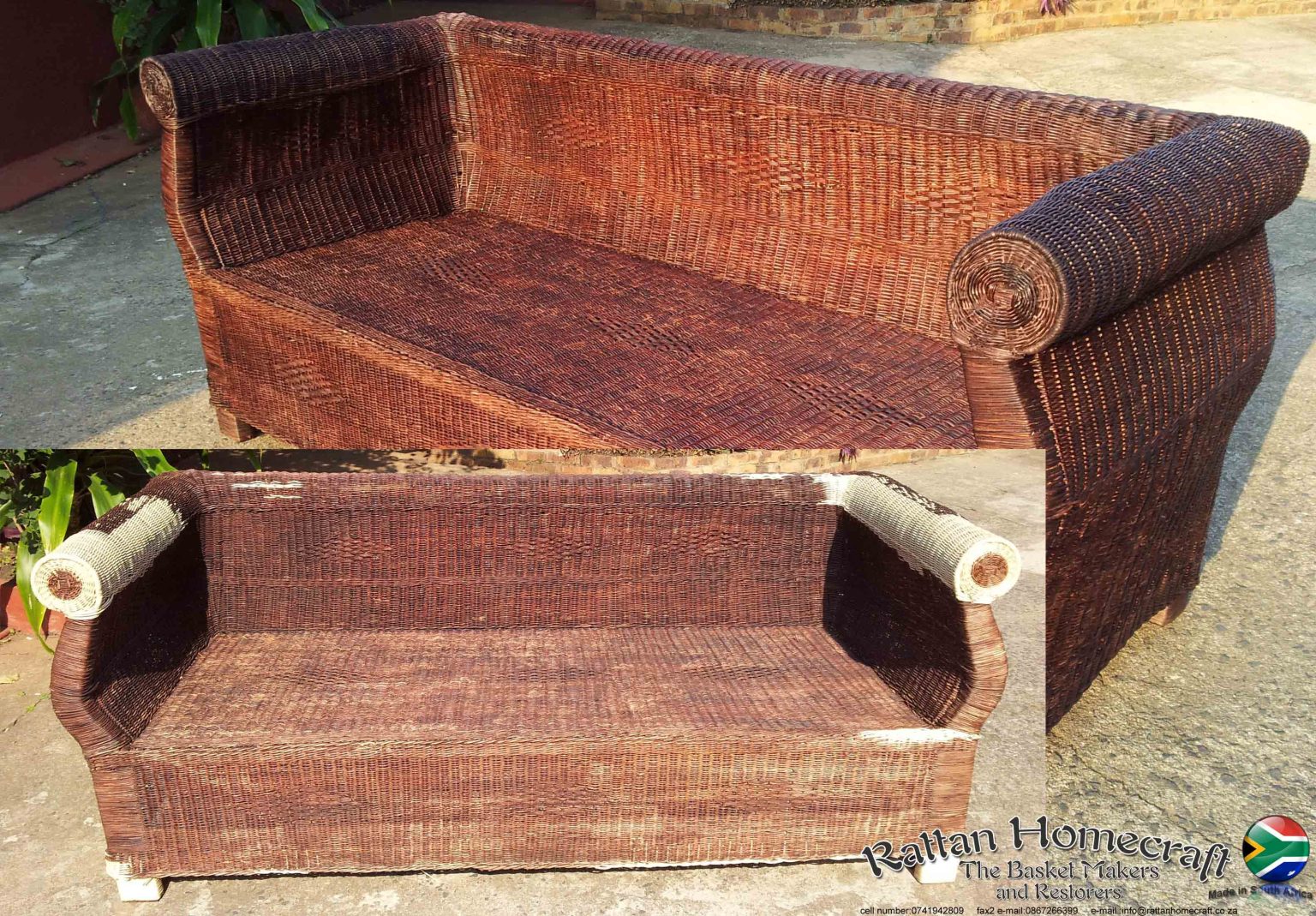 Woven mahogany settee 1536x1069